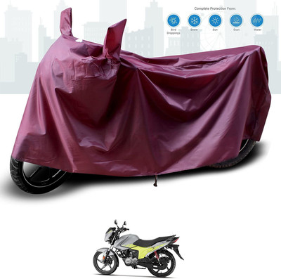KEDIT Two Wheeler Cover for Hero(Glamour FI, Maroon)