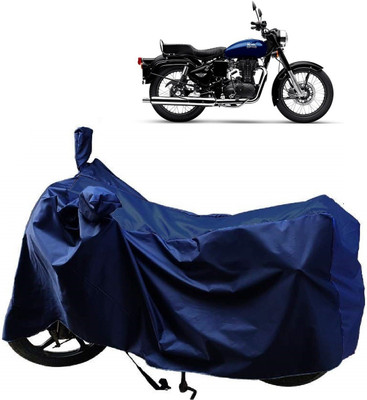 AutoFave Two Wheeler Cover for Royal Enfield(Bullet Electra Twinspark, Blue)