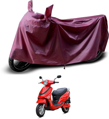 KEDIT Two Wheeler Cover for Hero(Electric Wave Dx, Maroon)