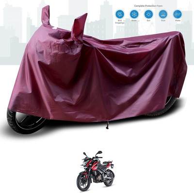 KEDIT Two Wheeler Cover for Bajaj(Pulsar 200 NS DTS-i, Maroon)