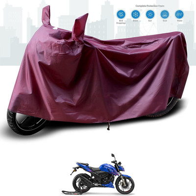KEDIT Two Wheeler Cover for TVS(Apache RTR 200 4V, Maroon)