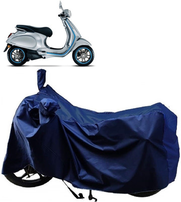 Autoprime Two Wheeler Cover for Vespa(Piaggio Elettrica, Blue)