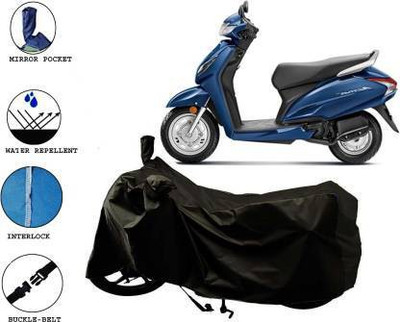 BS Autohub Waterproof Two Wheeler Cover for TVS, Bajaj, Suzuki, Triumph, TVS, Yamaha, Bajaj(Scooty, Black)