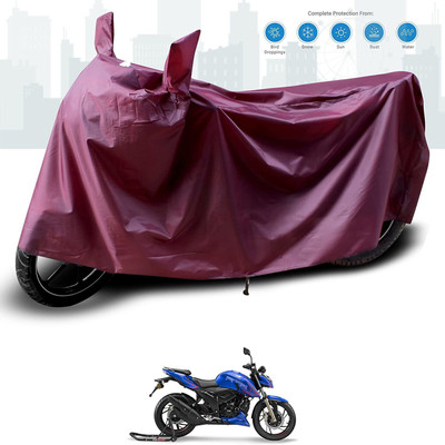 KEDIT Two Wheeler Cover for TVS(Apache RTR 200, Maroon)
