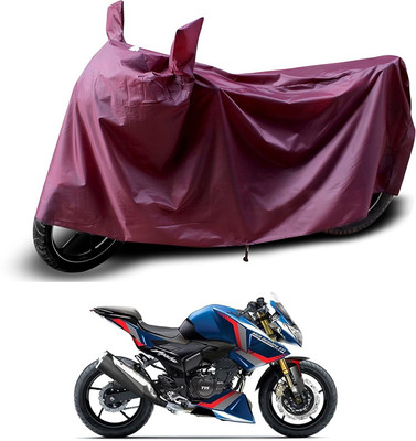 KEDIT Two Wheeler Cover for TVS(Apache RTR 180, Maroon)