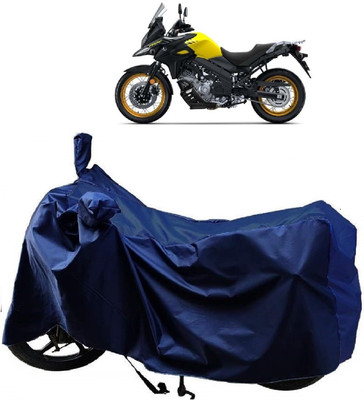 AutoKick Two Wheeler Cover for Suzuki(V-Strom 650 XT, Blue)