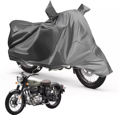 ATOROY Waterproof Two Wheeler Cover for Royal Enfield(Classic 350, Grey)