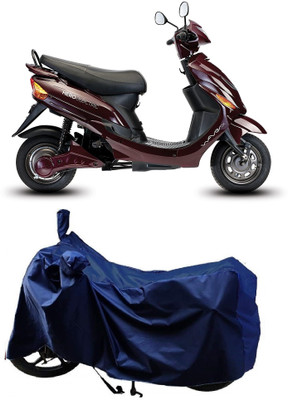 AutoFave Two Wheeler Cover for Hero Electric(Electric Wave Dx, Blue)