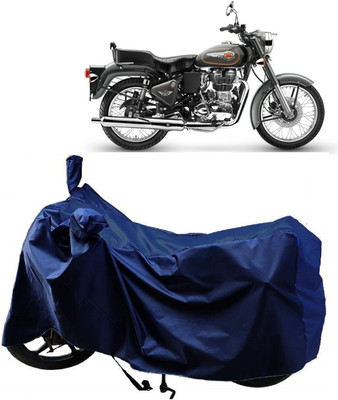 ANTOFY Two Wheeler Cover for Royal Enfield(Bullet 500, Blue)