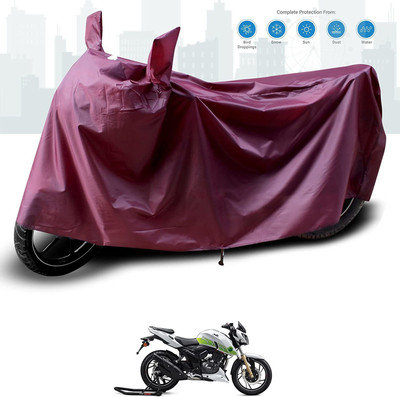 KEDIT Two Wheeler Cover for TVS(Apache RTR 200 Fi E100, Maroon)