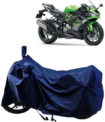Autoprime Two Wheeler Cover for Kawasaki(Ninja ZX-6R, Blue)