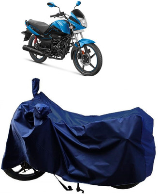 ANTOFY Two Wheeler Cover for Hero(Splendor I Smart, Blue)