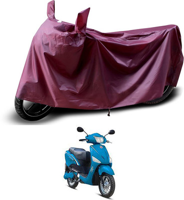 KEDIT Two Wheeler Cover for Hero(Electric Optima Plus, Maroon)