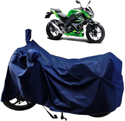 AutoFave Two Wheeler Cover for Kawasaki(Z250, Blue)