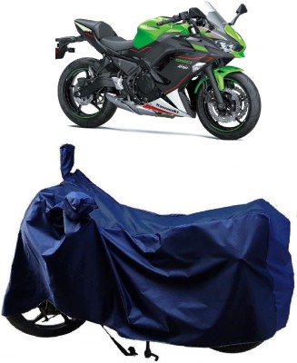 Autoprime Waterproof Two Wheeler Cover for Kawasaki(Ninja 650, Blue)