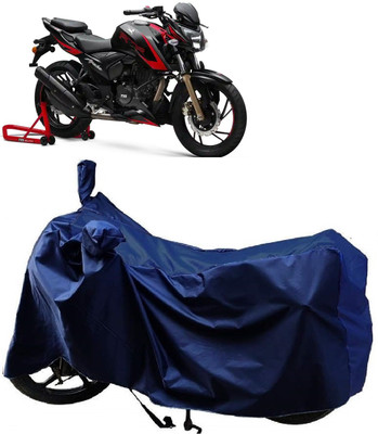 ANTOFY Two Wheeler Cover for TVS(Apache RTR 200 Fi E100, Blue)