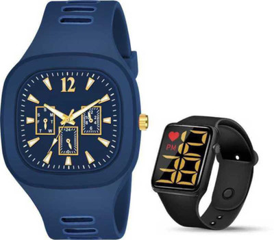 KAPISHWAR CREATION Square Multi Analog Silicon Strap Designer Analog Watch - for Boys pk -2 Square Multi Analog Silicon Strap Stylish Designer Analog Watch - for Boys Analog Watch - For Boys KAPISHWAR CREATION Square Multi Analog Silicon Strap Designer Analog Watch - for Boys pk -2 Square Multi Analog Silicon Strap Stylish Designer Analog Watch - for Boys Analog Watch - For Boys