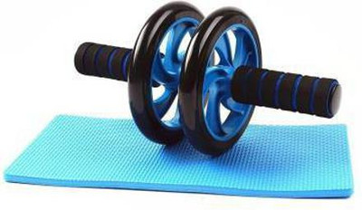 Fulkiza Abdominal 2-Wheel Roller for Abs Workout with Knee Pad Foam Handles Ab Exerciser Ab Exerciser(Multicolor)