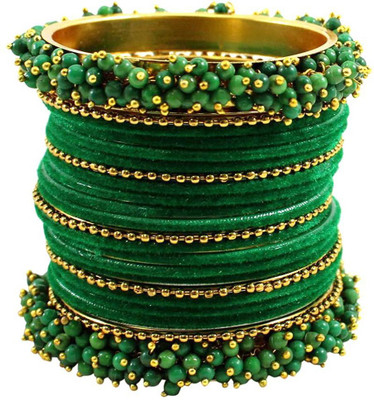 T4 JEWELS Brass, Alloy Beads Gold-plated Bangle Set(Pack of 24)