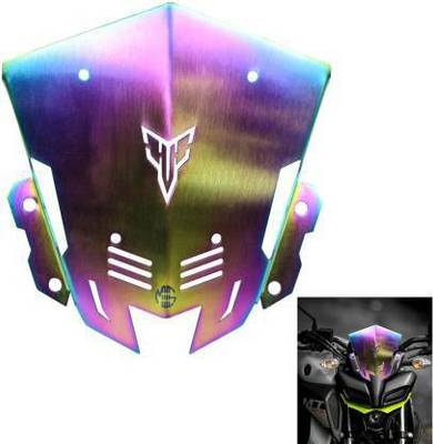 Miwings Metal Black Visor for Yamaha MT 15 Bike Headlight Visor