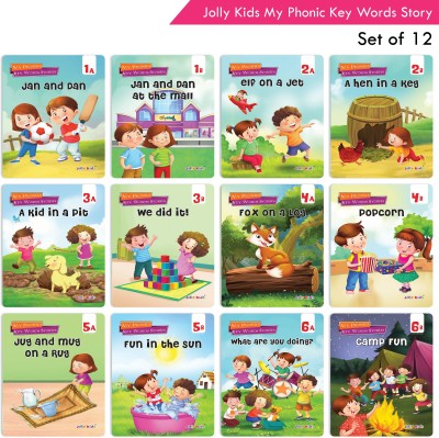 Jolly Kids My Phonic Key Words Stories Books For Kids| Set of 12| Phonics Books| Phonetic Reader| Ages 3-8 Year(Paperback, Jolly Kids)