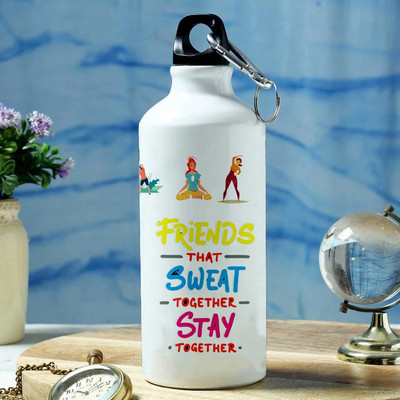 MODEST CITY 600 ml Steel Sipper(Pack of 1, White, Multicolor)