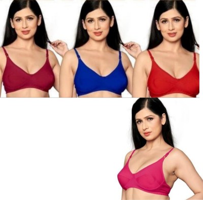 PIYURZ Women T-Shirt Non Padded Bra(Multicolor)