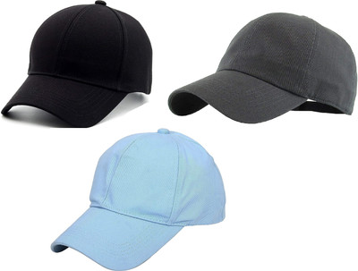 ZACHARIAS Solid Sports/Regular Cap Cap(Pack of 3)