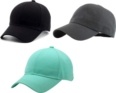 ZACHARIAS Solid Sports/Regular Cap Cap(Pack of 3)