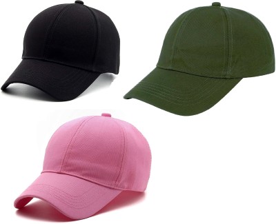 ZACHARIAS Solid Sports/Regular Cap Cap(Pack of 3)