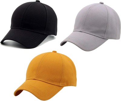 ZACHARIAS Solid Sports/Regular Cap Cap(Pack of 3)