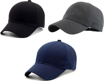ZACHARIAS Solid Sports/Regular Cap Cap(Pack of 3)