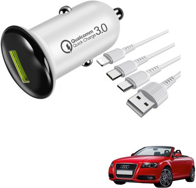 KOZDIKO 25.5 W Turbo Car Charger(White, With USB Cable)