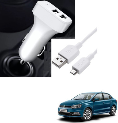 AuTO ADDiCT 20.5 W Turbo Car Charger(White, With USB Cable)