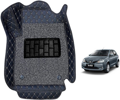 MOCKHE Leatherite 7D Mat For  Toyota Etios Liva(Black)
