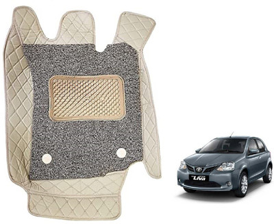 Auto Hub Leatherite 7D Mat For  Toyota Etios Liva(Beige)