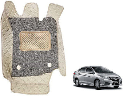 MOCKHE Leatherite 7D Mat For  Honda New City(Beige)