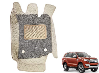 Auto Hub Leatherite 7D Mat For  Ford Endeavour(Beige)