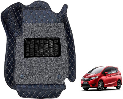 Auto Hub Leatherite 7D Mat For  Honda Jazz(Black)