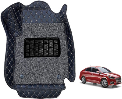 Auto Hub Leatherite 7D Mat For  Hyundai Verna(Black)