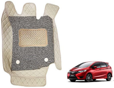 MOCKHE Leatherite 7D Mat For  Honda Jazz(Beige)