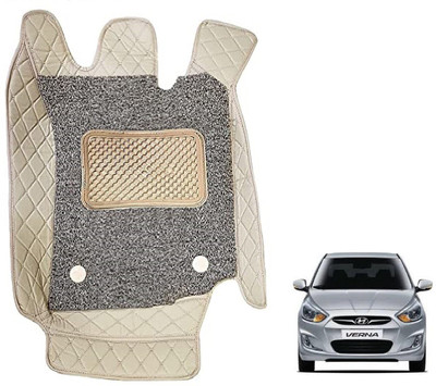 Auto Hub Leatherite 7D Mat For  Hyundai Verna(Beige)
