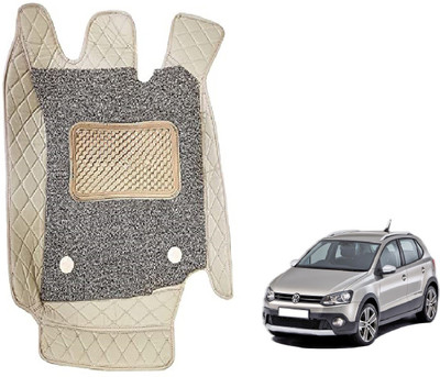 Auto Hub Leatherite 7D Mat For  Volkswagen Polo Cross(Beige)