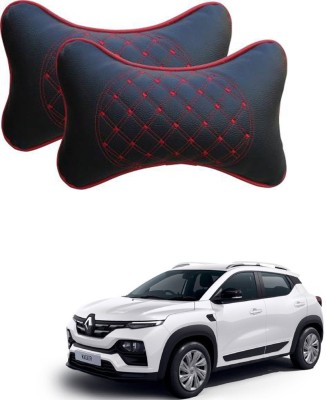 RONISH Black, Red Leatherite Car Pillow Cushion for Renault(Rectangular, Pack of 2)