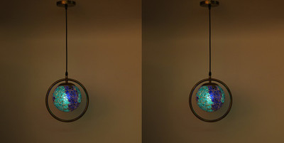 Somil Glass Pendant Hanging Ceiling Lamp With Stylish Metal Round Fitting -A8 Pendant Lamp Ceiling Lamp(Blue, Green)