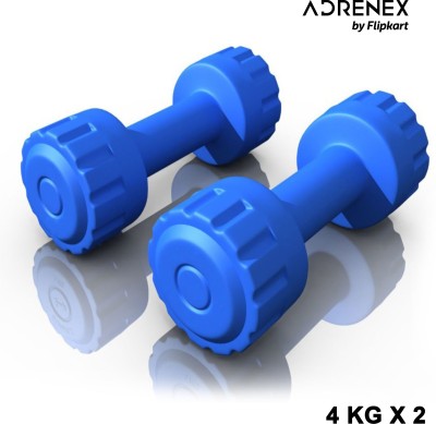 Adrenex by Flipkart 4kg Pair (2pcs,*4kg), PVC Fixed Weight Dumbbell(8 kg)