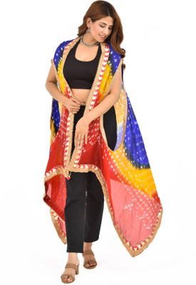 pk hub Art Silk Printed Women Dupatta