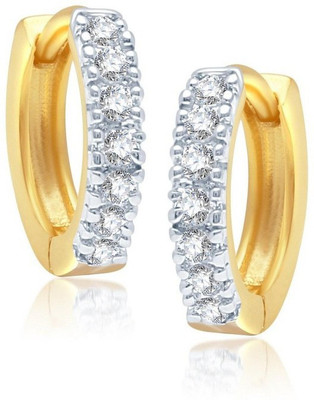 JEWELS GURU Diva Style Zircon Alloy Hoop Earring