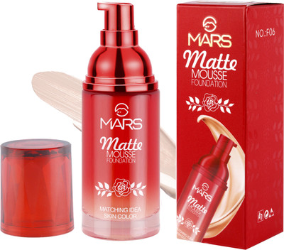 MARS Matte Mousse Rose Matching Idea Skin Color Foundation - F06 Foundation(IVORY, 60 ml)