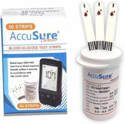 AccuSure Sensor 50 Glucometer Strips